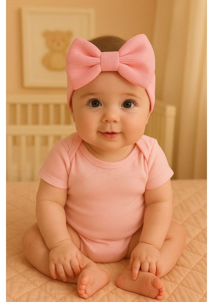 Kız Bebek & Çocuk Fiyonklu Bandana 5'li Set (Krem/beyaz/kırmızı/pembe/mor) fiyatları