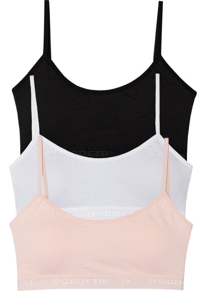 3'lü Paket Ip Askılı Pedli Düz Büstiyer fiyatları