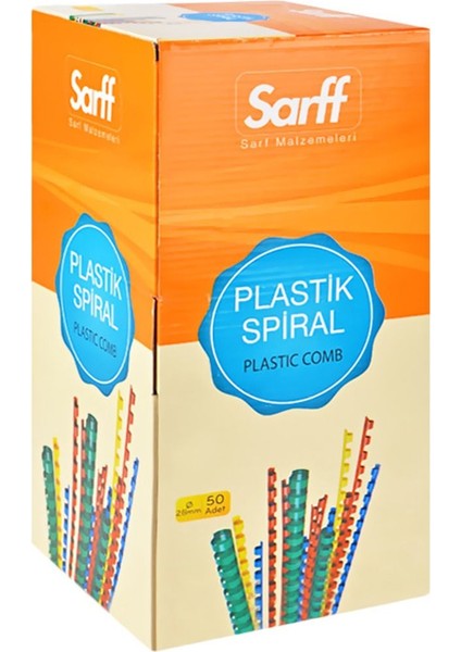 28MM Beyaz Plastik Spiral 50 Adet, Kullanışlı ve Dayanıklı Spiral Seti indirimleri