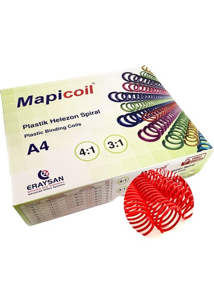 Kırmızı 16MM Plastik Helezon Spiral 100 Adet, Dayanıklı ve Çok Yönlü Kullanım