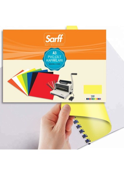 A3 Opak Sarı Cilt Kapağı 100'LÜ Paket, Kaliteli ve Şık Belge Koruma Seçeneği fiyatları