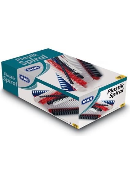 Beyaz 18MM Plastik Spiral, 100 Lü, Dayanıklı ve Hafif Malzeme