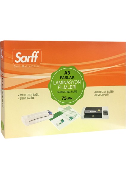 75MIC Laminasyon Filmleri A3 (426X303MM) - 100 Adet fiyatları