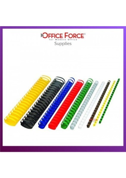 32 mm Oval Siyah Plastik Spiral Cilt Malzemesi 50'li, Dayanıklı ve Kullanışlı Ürün fiyatları