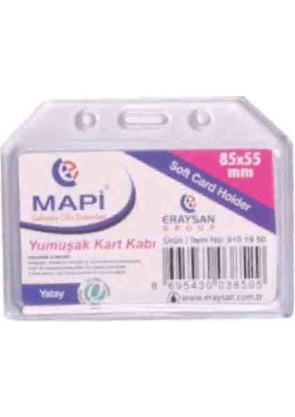 Yumuşak Kart Kabı, 85X55 Mm, Yatay, 50 Adet, Şık ve Kullanışlı Tasarım