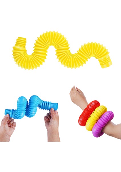 7’li Pop Tubes Seti – Renkli Esnek Spiral Boru Oyuncak – Duyu Geliştirici Eğitici Oyuncak modelleri