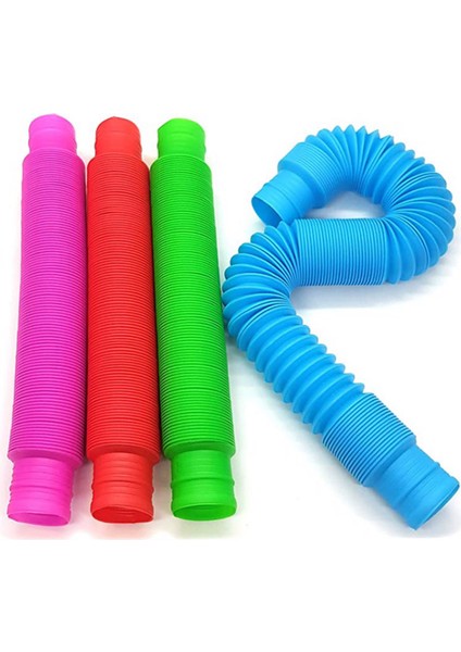 7’li Pop Tubes Seti – Renkli Esnek Spiral Boru Oyuncak – Duyu Geliştirici Eğitici Oyuncak