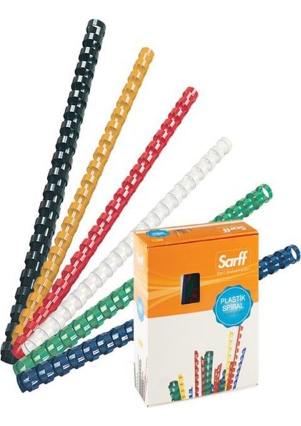 Beyaz 12 mm Plastik Spiral, 100 Adet, Paket Halinde Kullanım Kolaylığı Sağlar