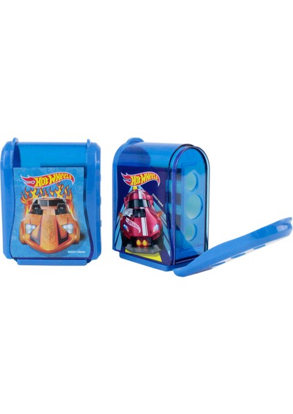Hot Wheels Kalemtraş, 3 Bıçaklı, Mavi Plastik Gövde, Lisanslı indirimleri