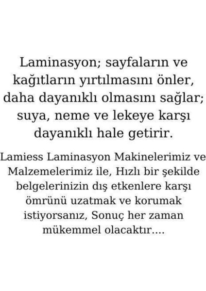 A-5 154X216MM 125 Mik Polyester Laminasyon Filmi 100'LÜ Set modelleri