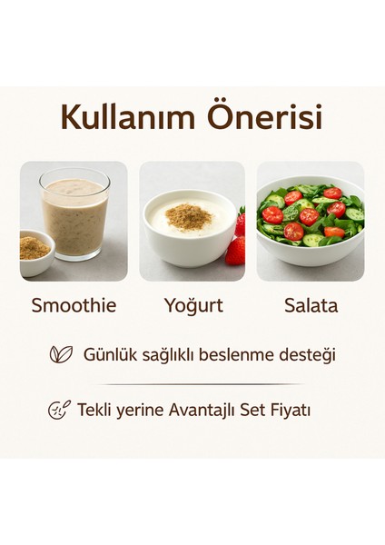 Taze Öğütülmüş 3’lü Doğal Tohum Tozu Seti (Keten Tohumu – Çörek Otu – Siyah Üzüm Çekirdeği) 3x100 g modelleri