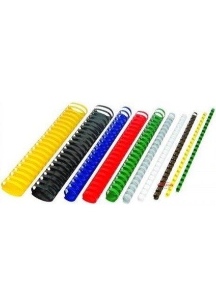 28 mm Kırmızı Plastik Spiral Cilt Malzemesi 50'li, Şık ve Dayanıklı Yapısı ile Kullanışlı Set