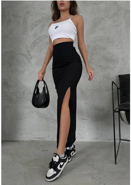 Yeni Tasarım Yırtmaçlı Uzun Etek 0051 fiyatları