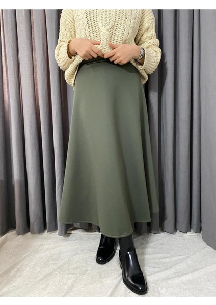 Kadın Scuba Kumaş Puf Kloş Tesettür ve Günlük Etek BOY:94-95CM