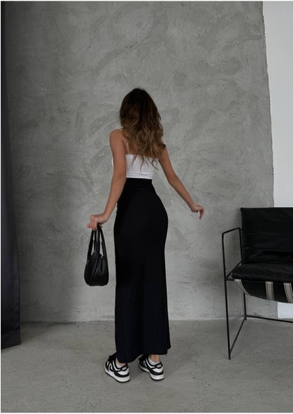 Ottoman Kumaş Yırtmaçlı Uzun Etek indirimleri