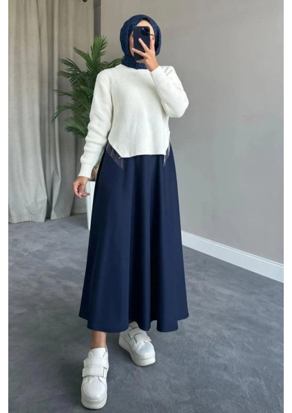 A Line Kadın Scuba Kumaş Puf Kloş Tesettür Etek fiyatları