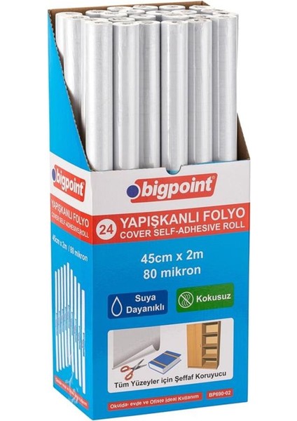 Yapışkanlı Şeffaf Rulo 2m 12'li Set, Pratik ve Kullanışlı Temizlik Aracı