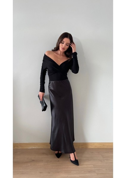 Kadın Uzun Saten Etek Maxi Boy fırsatları