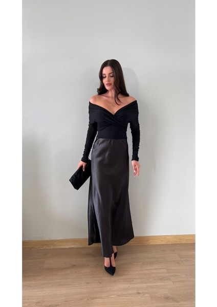 Kadın Uzun Saten Etek Maxi Boy indirimleri