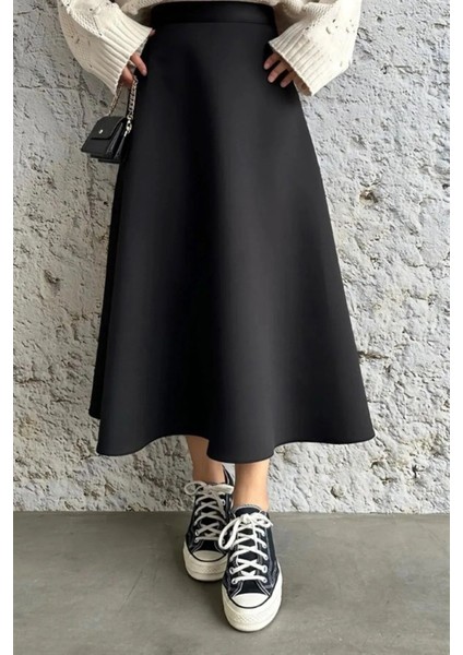 Puf Scuba Siyah Etek