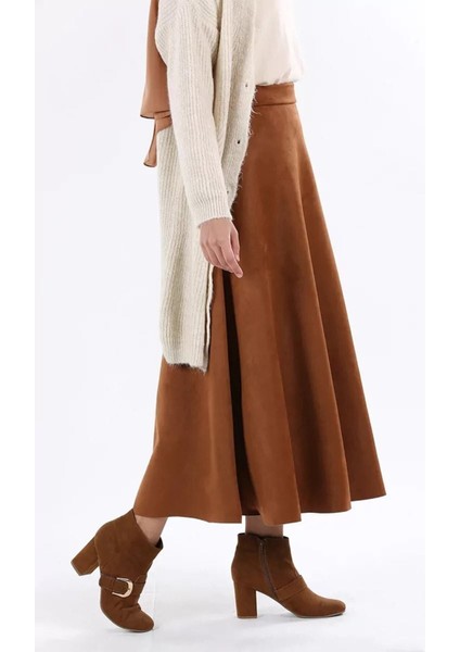 Düz Mevlana Süet Etek Kadın fiyatları