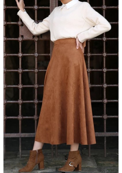 Düz Mevlana Süet Etek Kadın fırsatları
