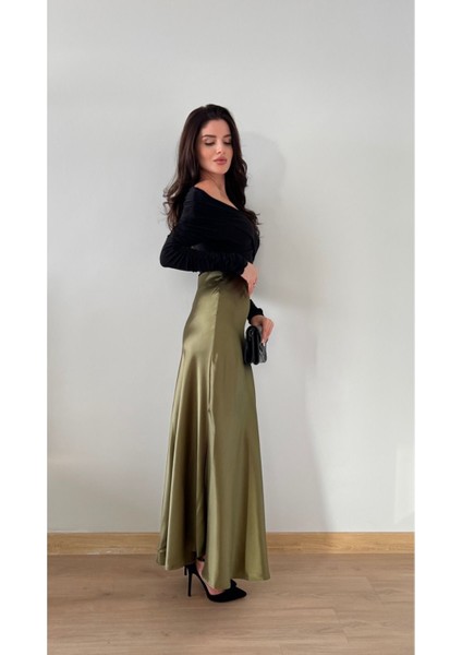 Kadın Saten Etek Maxi Boy fiyatları