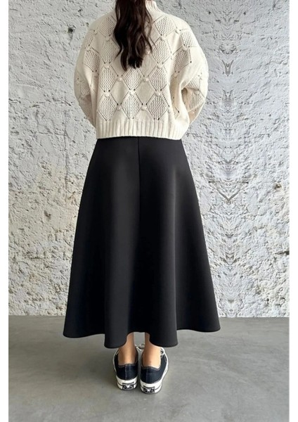 Kadın Scuba Kumaş Kloş Tesettür Etek fırsatları