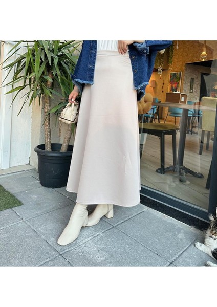 Scuba Kumaş Geniş Çan Etek