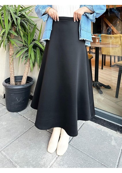 Scuba Kumaş Geniş Çan Etek fiyatları