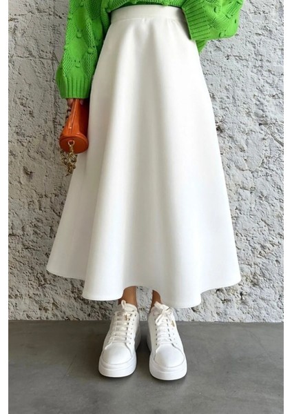 Scuba Kumaş Geniş Çan Etek