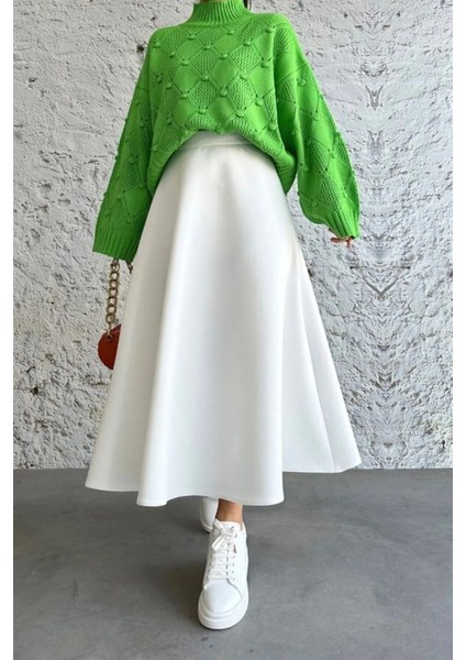 Scuba Kumaş Geniş Çan Etek fiyatları