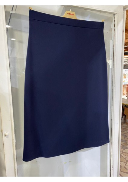 Kadın Tilbe Scuba Kalem Astarsız Lastikli Siyah Etek