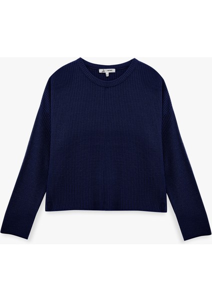 Uzun Kollu Bisiklet Yaka Basic Triko Kazak modelleri