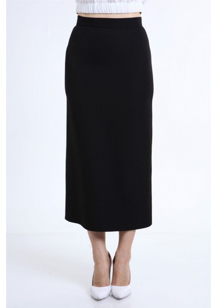 Kadın Siyah Uzun Kalem Etek