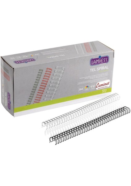 7/16 Tel Spiral Siyah, 100'LÜ Paket, Dayanıklı ve Çok Yönlü Kullanım Sağlar