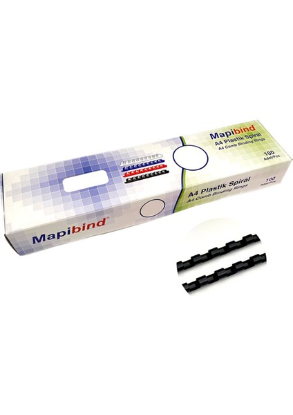 6mm Siyah Plastik Spiral 100 Adet, Güçlü ve Esnek, Çok Amaçlı Kullanım Için Uygun