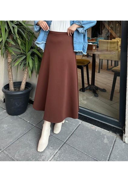Scuba Kumaş Geniş Çan Etek