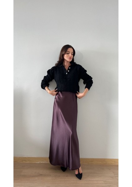 Kadın Saten Etek Maxi Boy fiyatları