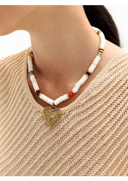 Renkli Boncuklu Kısa Kolye