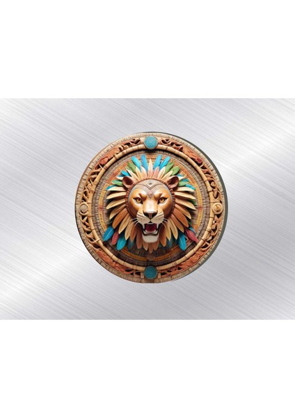 3 Adet 6x6 cm Uv Baskılı Ahşap Magnet V21