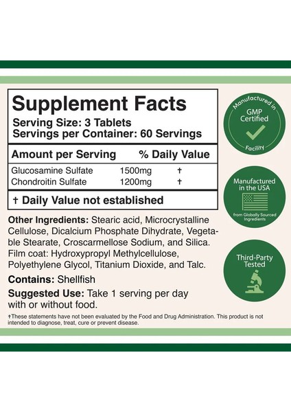 Glucosamine 1,500 mg - Chondroitin 1,200 mg 180 Tablet modelleri