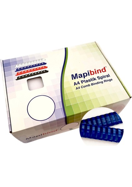 Lacivert Plastik Spiral 38MM, 50 Adet, Dayanıklı ve Pratik Kullanım Için Idealdir