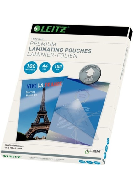 Laminasyon Filmi A4 100M 100 Lü L-7480-1 Paket, Yüksek Kalite, Dayanıklı ve Kullanışlı