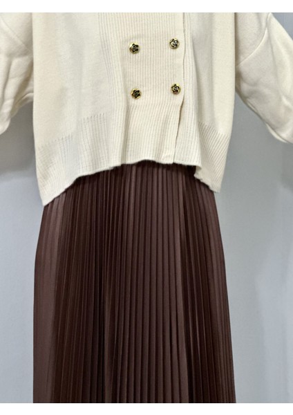 Acı Kahve Sık Piliseli Etek fiyatları