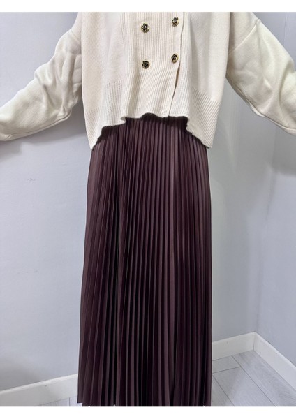 Acı Kahve Sık Piliseli Etek modelleri