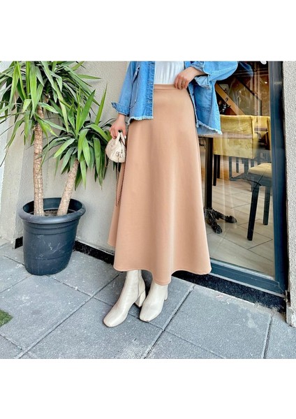 Scuba Kumaş Geniş Çan Etek