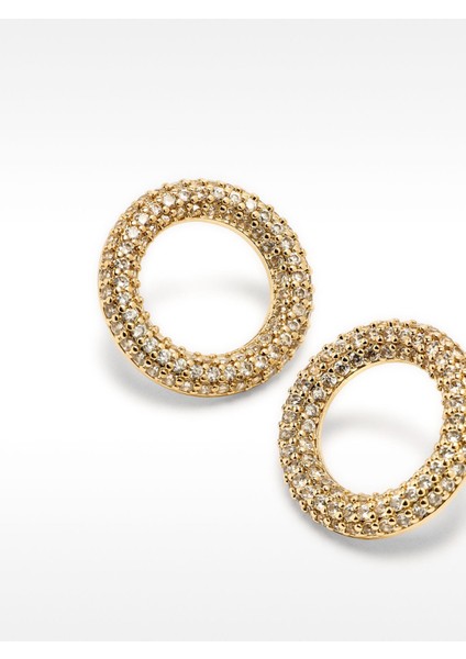 Zirkon Taşlı Yuvarlak Küpe fiyatları