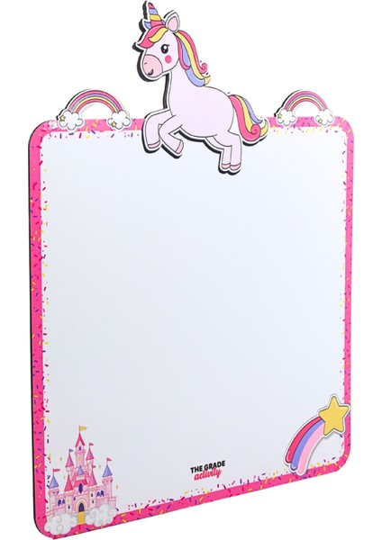Pembe Unicorn Temalı Çocuk Yazı Tahtası Eğitici ve Aktiviteli Oyuncak indirimleri