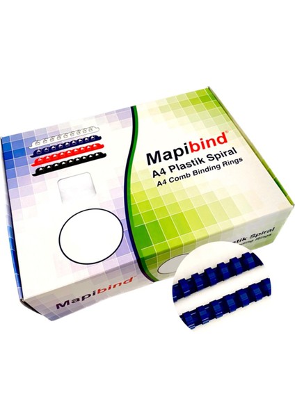 Lacivert 18MM Plastik Spiral, 100 Adet, Dayanıklı ve Kullanışlı Ürün.